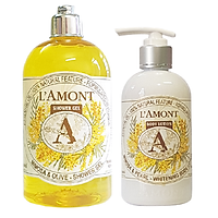 Combo Sữa Tắm L'amont En Provence Mimosa (500ml) và Sữa Dưỡng Thể L'amont En Provence Mimosa Whitening Body Lotion (250ml)