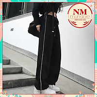 Quần mí chốt gấu Closet vải cotton dầy loại 1, ống rộng, kẹp mí, chốt gấu điều chỉnh, mặc 2 kiểu