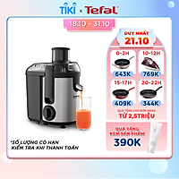 Máy ép trái cây Tefal ZE420D38 - Công suất 400W - Dung tích 950ML - Lưỡi dao làm bằng thép không rỉ cùng 2 chế độ ép - Hàng chính hãng