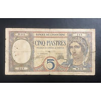 Tiền cổ Việt Nam 5 đồng Indochine con Công, sự tích Công Tử Bạc Liêu đốt tiền tán gái