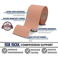 D.O.T 4 gói Kinesiology Tape cho vận động viên thể thao vật lý trị liệu Latex đàn hồi miễn phí 16ft chống nước Kinetic Precut