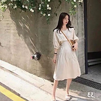 ĐẦM NUDE ĐAN DÂY EO VINTAGE