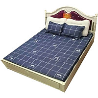 Bộ ga gối Cotton Poly kẻ râu - 1m8 x 2m