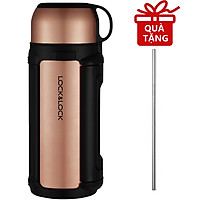 Bình Giữ Nhiệt 1.5 Lít Thép Không Gỉ Lock& Lock LHC1412 - Hàng Chính Hãng - Có Tay Xách Tiện Lợi, Thân Bình Cấu Tạo Nhiều Lớp Giúp Giữ Nóng Và Giữ Lạnh Tốt Kèm Ống Hút Inox 304