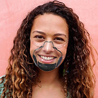 Durable Mask Combine PC Reusable Clear Mouth Mask Cover Anti-fog