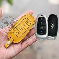 Bao da dành cho chìa khoá Hyundai Tucson 2022 allnew handmade da thật 011