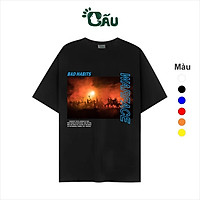 Áo thun tay lỡ 194SHOP Unisex form rộng vải coton co dãn, phong cách Local Brand - BAD HABITS