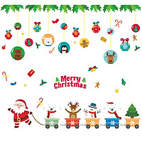 Cartoon Christmas Window Stickers DIY Winter Wall Stickers Kids Room Christmas Decorations for Home New Year Stickers