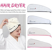 Super Absorbent Embroidered Letters Black Border Powder Edge Hair dryer cap