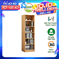 Kệ Sách Gỗ Đứng KBT32 SPEVI - Gỗ MDF Và Gỗ HMR Chống Ẩm Cực Tốt Hàng Cao Cấp, Đa Năng Với 6 Tầng Sử Dụng (Kích thước 40x24x179cm)