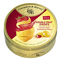 Kẹo trái cây Đức Cavendish & Harvey vị Chanh vàng nhân Dâu Tây 2in1 175g