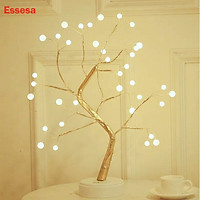 Đèn Để Bàn Essesa /Đèn Ngủ/ Đèn LED USB Trang Trí Hình Nhánh Cây-Hàng Chính Hãng