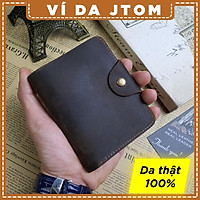 Ví đứng có khóa da sáp WS113 – Brown