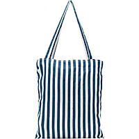 Túi Vải Tote Đeo Vai Vải Mộc Sọc Đứng XinhStore