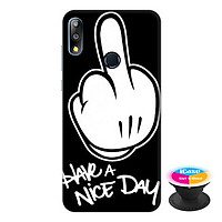 Ốp lưng điện thoại Asus Zenfone Max Pro M2 hình Have A Nice Day tặng kèm giá đỡ điện thoại iCase xinh xắn - Hàng chính hãng