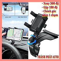 Giá đỡ kẹp điện thoại trên ô tô xe hơi xoay 360 độ chống rung gắn taplo, gương chiếu hậu kèm bảng số điện thoại