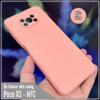 Ốp lưng cho Xiaomi Poco X3 NFC Choice viền vuông dẻo lót nhung che camera