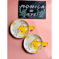 Đĩa gốm tròn có quai cầm Cogi - HN
