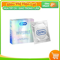 Bao cao su Durex Invisible Extra Thin Extra Sensitive 1 Hộp 3 Bao