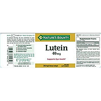 Viên Uống Bổ Mắt Nature's Bounty Lutein 40mg (30 Viên Nang Mềm)
