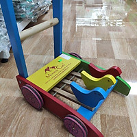(Loại đẹp gỗ chắc)Xe tập đi gà mổ thóc bằng gỗ cho bé