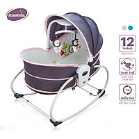 Nôi rung bập bênh kiêm xách tay và ngủ chung giường bố mẹ cho bé 5 trong 1 Mastela 6037 - nhạc trắng