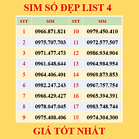SIM SỐ ĐẸP VIETTEL DẠNG TAXI ĐẦU 09 - ĐĂNG KÝ ONLINE CHÍNH CHỦ - Chọn List 04 - Hàng Chính Hãng