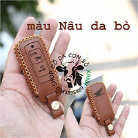 Bao Da Chìa Khóa Honda SH 2021, SH 2022, SH 350i (loại 2 nút bấm) handmade da thật