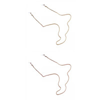 2x Reading Glasses Chain Hanging Ropes Retainer for Women Golden Rose Gold