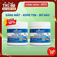 Combo 2 Hộp Dầu Cá Goodhealth Omega 3 Fish Oil 1000mg 150 Viên - Bổ Não - Tăng Trí Nhớ - Mắt Tinh - Chính Hãng Từ New Zealand
