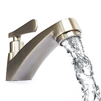 Vòi lavabo lạnh Inox SUS 304 Eurolife EL-122 (Trắng vàng)