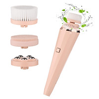 360° Facial Cleansing Brush 3 Speed Levels Waterproof Face Spin Brush with Storage Rack 4 Brush Heads for Deep Cleansing