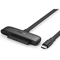 Đọc ổ 2.5 inch SATA ra USB type C 0.5M  màu đen Ugreen 308TYC70554CM Hàng chính hãng