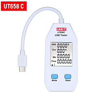 USB Power Meter LCD USB Tester Detector Voltmeter Ammeter Digital Power Capacity Tester (UT658-Dual)
