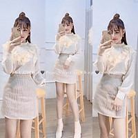 Áo sơ mi cổ bèo siêu xinh. 2 màu trắng, be. Size S M