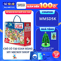 Bộ xếp hình 205 mảnh Khám Phá Nước Mỹ của hãng SASSI JUNIOR USA Puzzle