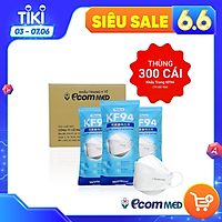 Thùng 300 Khẩu Trang KF94 EcomMed (30 Bịch) - Đạt Chuẩn FDA Hoa Kỳ