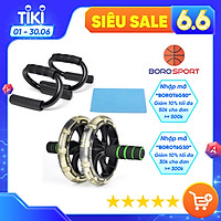 Combo Dụng Cụ Hít Đất Lõi Thép Chịu Lực Và Con Lăn Tập Bụng ( Tặng Kèm Thảm Xốp Kê Gối )