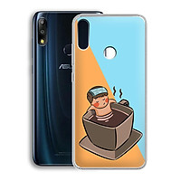 Ốp lưng dẻo cho điện thoại Zenfone Max Pro M2 - 01219 7896 RELAX02 - in hình chibi dễ thương - Hàng Chính Hãng