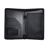 Portable Business Portfolio Padfolio Folder Document Case Organizer PU Leather with Business Card Holder Memo Note Pad
