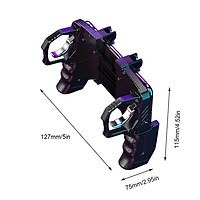 K21 PUGB Helper 4 Finger Linkage Game Handle Peace Elite Fast Shooting Button Controller for PUBG Rules of Survival Game Trigger Joystick Gamepad for iOS Android Phone