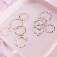 Set nhẫn nữ thanh lịch 5 mẫu hai màu siêu xinh mẫu mới 2021 S5N