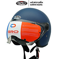 Mũ bảo hiểm GRO 3/4 đầu ST06 (T818) hai mẫu kính, thiết kế phong cách trẻ trung, nhiều màu, thời trang cho nam và nữ- Hàng chính hãng