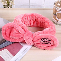 Băng đô nơ(turban) rửa mặt,trang điểm bằng nhung, thêu chữ COOL ENOUGH STUDIO cực xinh-HUGO Shop