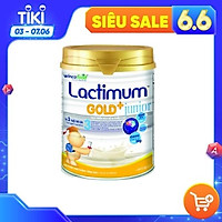Dinh dưỡng công thức Lactimum GOLD+ junior LON 900: Dinh dưỡng dành cho trẻ từ 3 tuổi trở lên; với sự kết hợp prebiotics & probiotics cùng với (2’-FL HMO) giúp hỗ trợ hệ tiêu hóa, DHA và LUTEIN giúp phát triển trí não và chiều cao