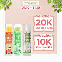 Combo Son Trà Xanh + Son Gấc + Son Dừa Dưỡng Môi, Giảm Thâm, Hồng Môi Milaganics (4.5g / Cây)