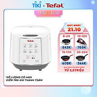 Nồi cơm điện tử Tefal RK733168 - 1.8L 750W - Lòng nồi niêu vân đá cao cấp - Giữ ấm 12 tiếng - Công nghệ Fuzzy Logic - Hàng chính hãng