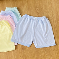 Combo 5 quần đùi sơ sinh cotton 100% màu nhạt cho bé trai, bé gái, quần áo sơ sinh chất vải mềm, mịn, thoáng mát, hàng Việt Nam chất lượng