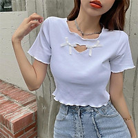 IELGY Áo thun nữ tay ngắn
