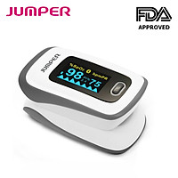 Máy đo nồng độ oxy máu và nhịp tim,chỉ số PI Jumper 500F (FDA Hoa Kỳ + xuất USA), Kết nối Bluetooth APP mobile, màn hình OLED